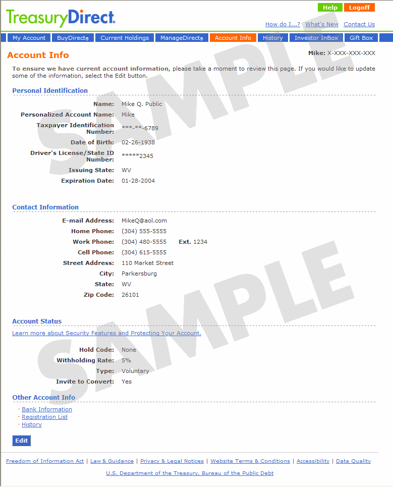 Account Info