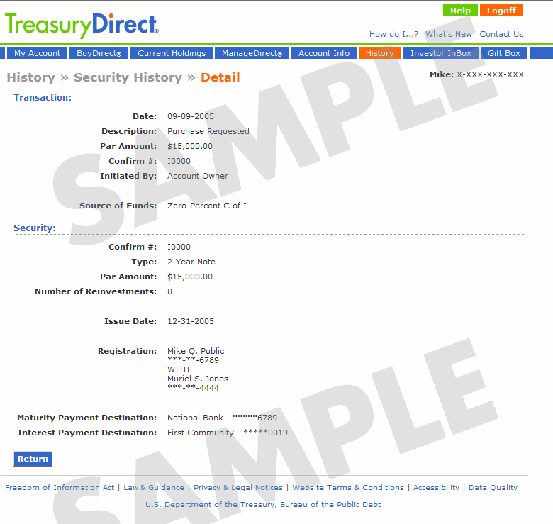 History > Security History > Detail